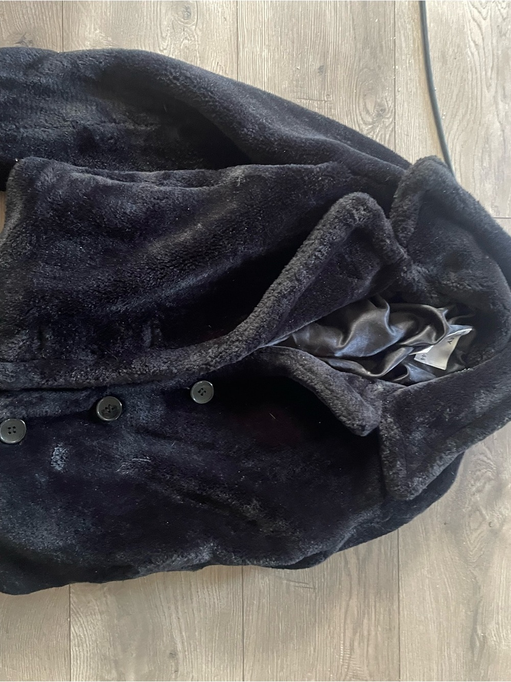 Kids Black Faux Fur Coat - Plush Winter Jacket